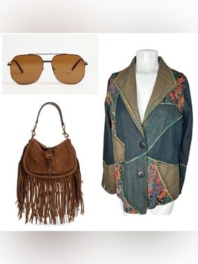 Boho Patchwork Jacket - NEW-medium
